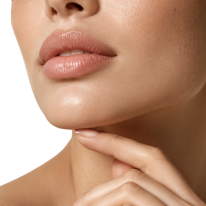 Close-up of naturally full lips